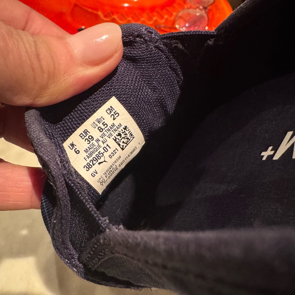 Puma Navy Paisley Slip-On Sneakers - Picture 8 of 9